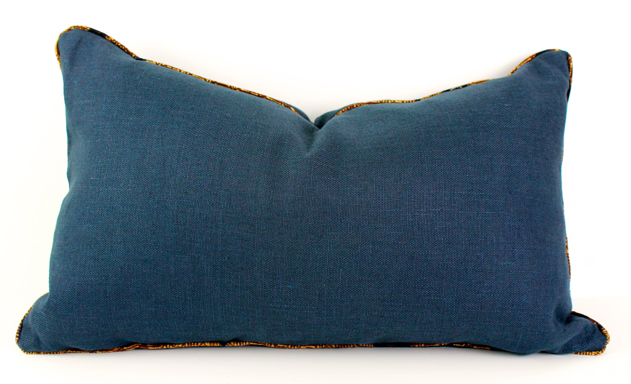 Indigo linen batik pillow