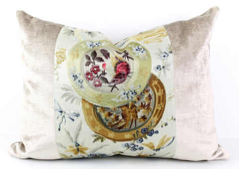 French velvet pillow