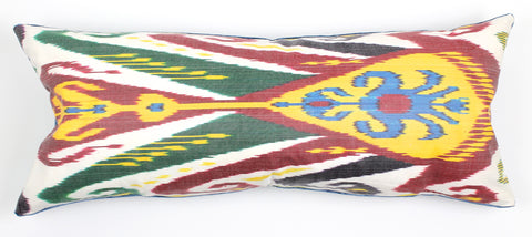 Uzbek silk and velvet pillow