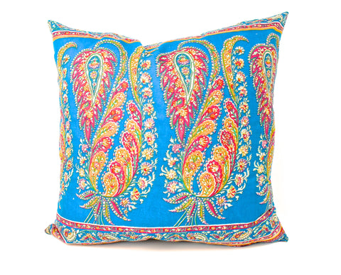Silk Sari Paisley Pillow India