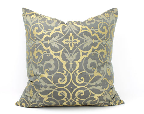 Venetia Silk Damask - Charcoal