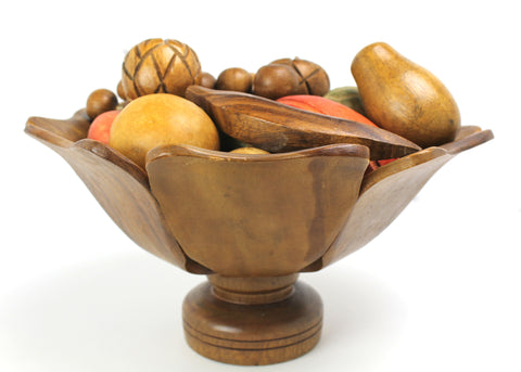 Mid-Century Monkey Wood Fruit Bowl