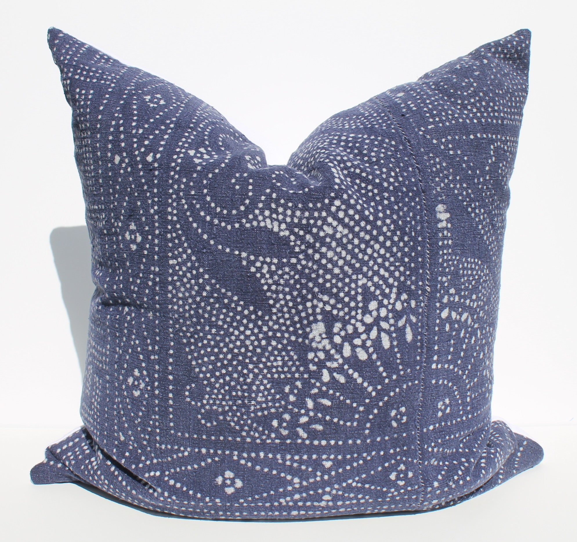 Chinese batik pillow indigo